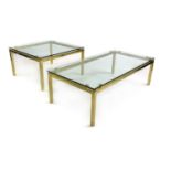 An Italian brass coffee table,