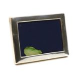 A silver photograph frame