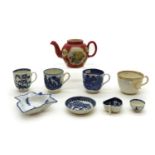 A collection of English porcelain tea wares,