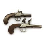 A 46 bore percussion pocket pistol by Smith, London and a 60 bore flintlock pocket pistol (2)