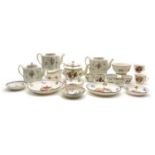 A collection of New Hall porcelain tea wares,