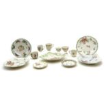 A collection of Chelsea porcelain tea wares,