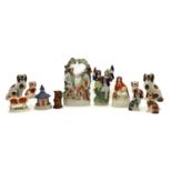 A collection of Staffordshire figures,