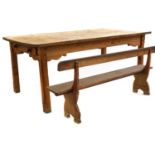 A Scottish pitch pine Farmhouse table