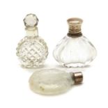 A glass scent bottle,