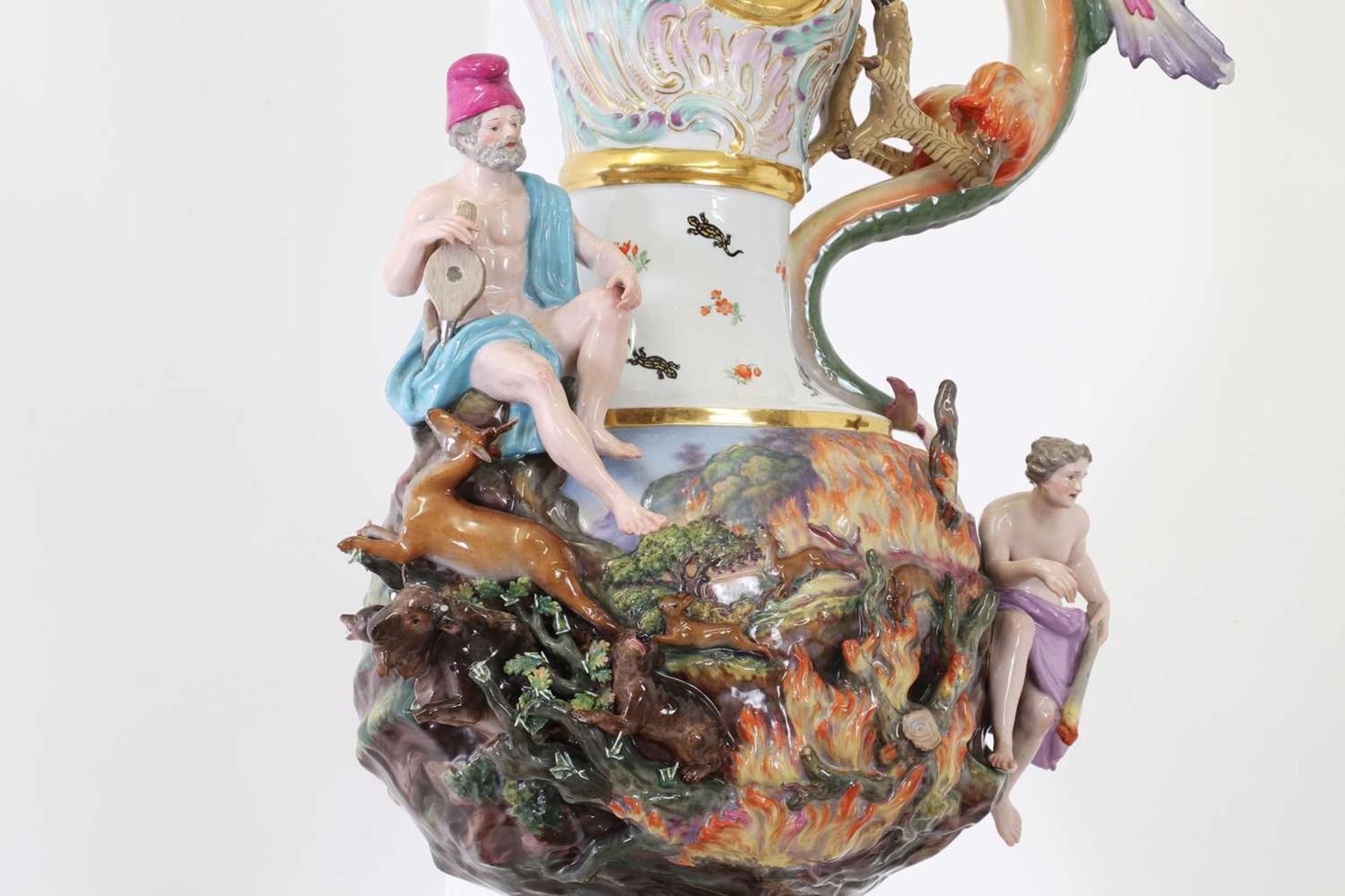 A Meissen porcelain ewer, emblematic of fire, - Bild 7 aus 28