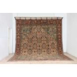 A wool hook carpet of Persian design,