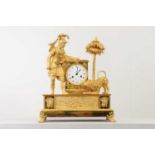 A rare Empire ormolu mantel clock,