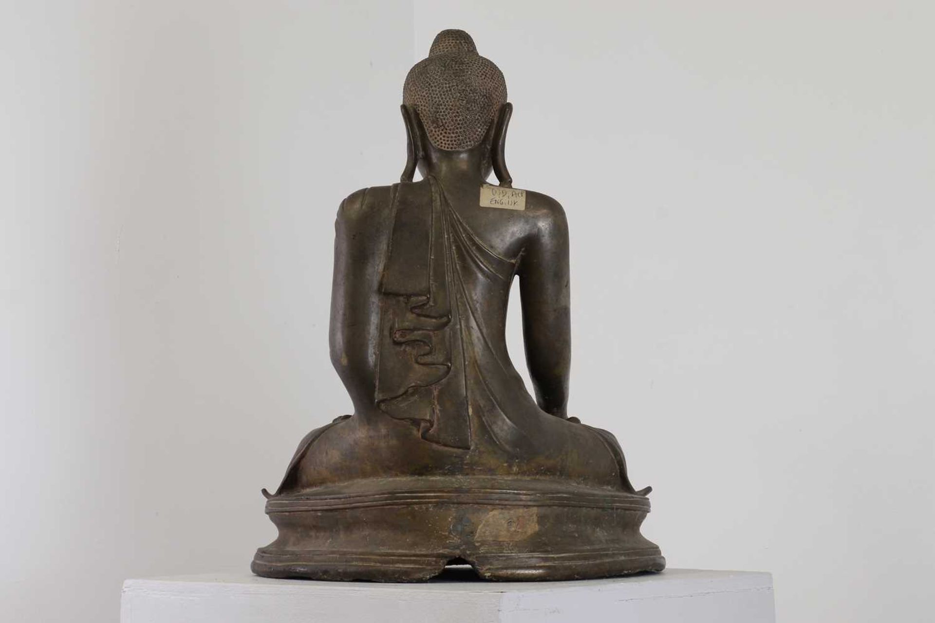 A bronze figure of Buddha, - Image 2 of 3