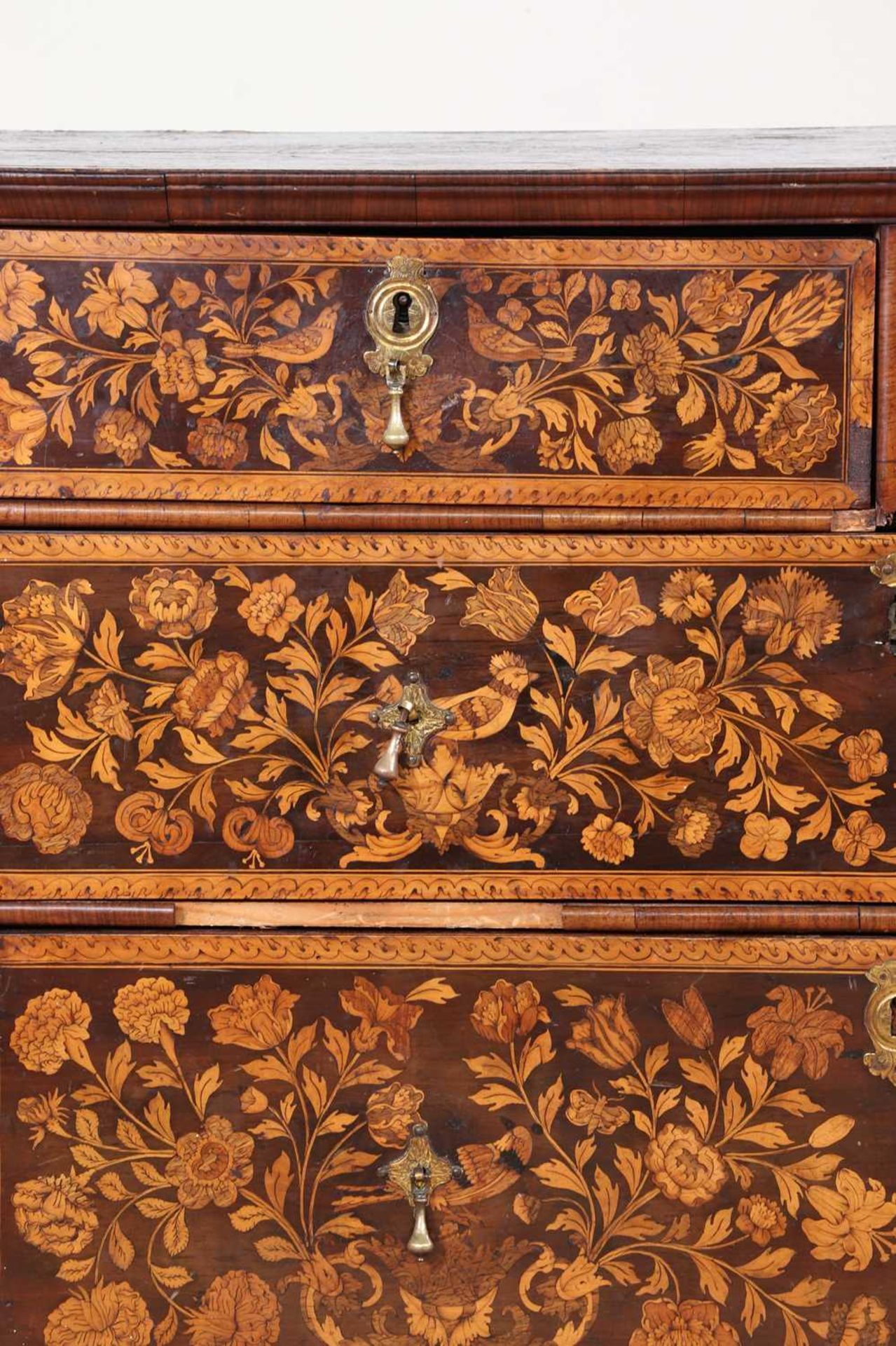 A William and Mary walnut and marquetry chest of drawers, - Image 7 of 74