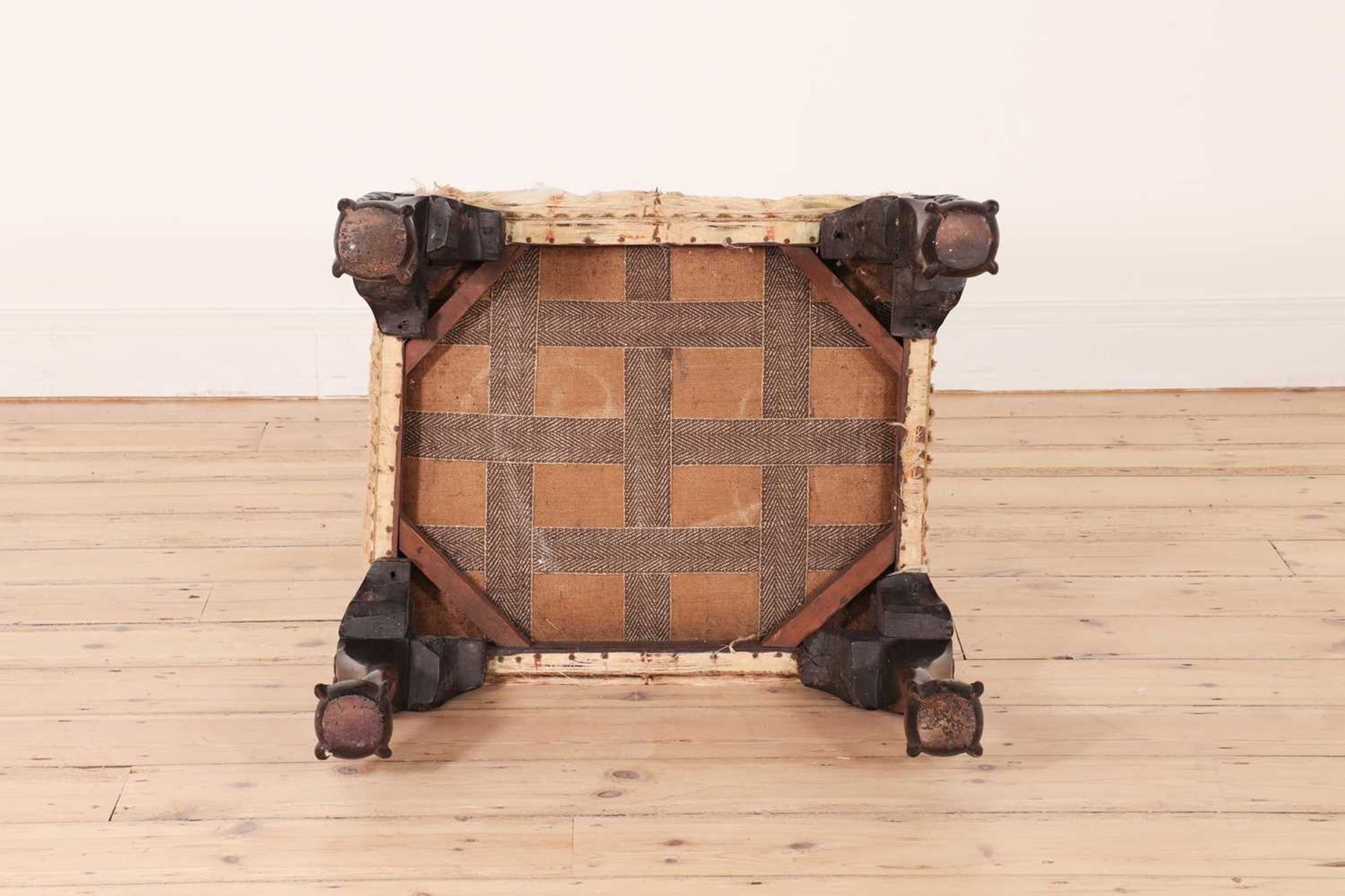 A George III-style mahogany footstool, - Image 6 of 6