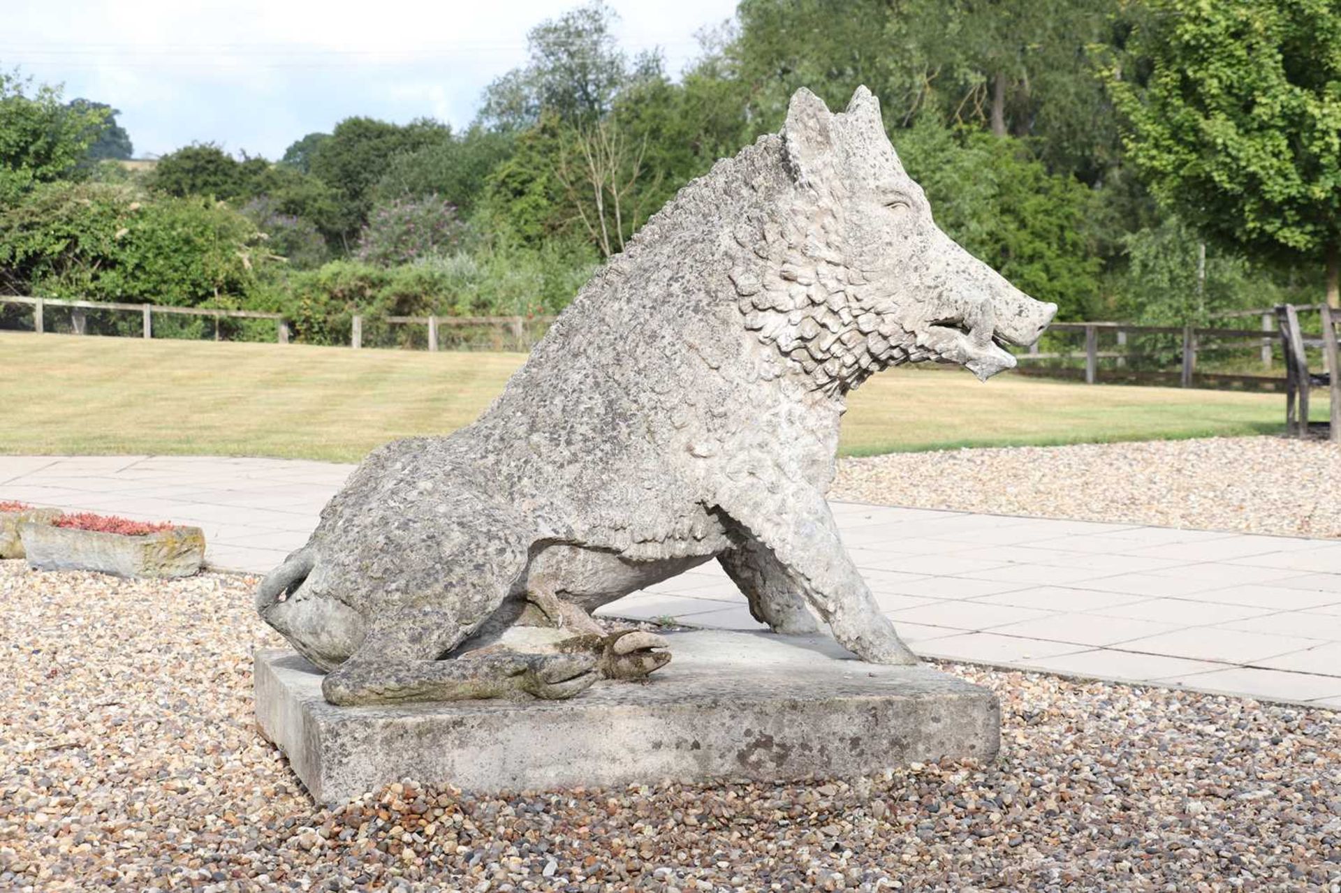 A Victorian composite stone model of the Uffizi Boar, called 'Il Porcellino', - Bild 7 aus 16