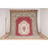 A needlepoint carpet of Aubusson design,