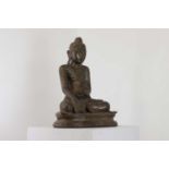 A bronze figure of Buddha,