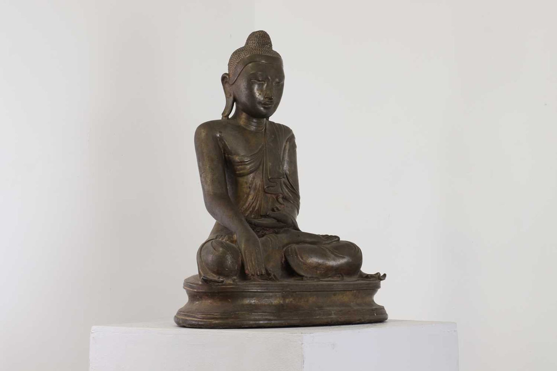 A bronze figure of Buddha,