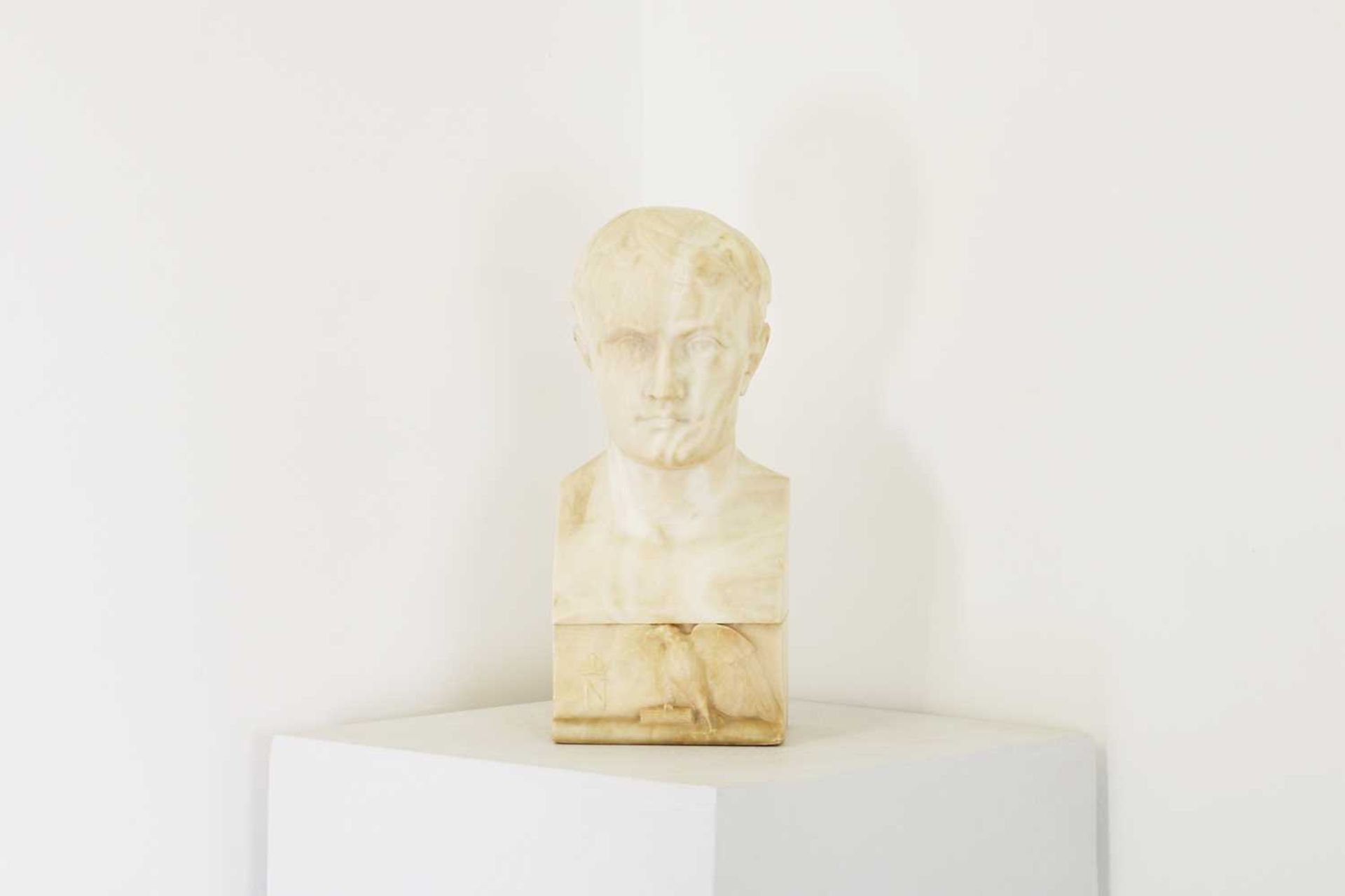 A portrait bust of Napoleon I,