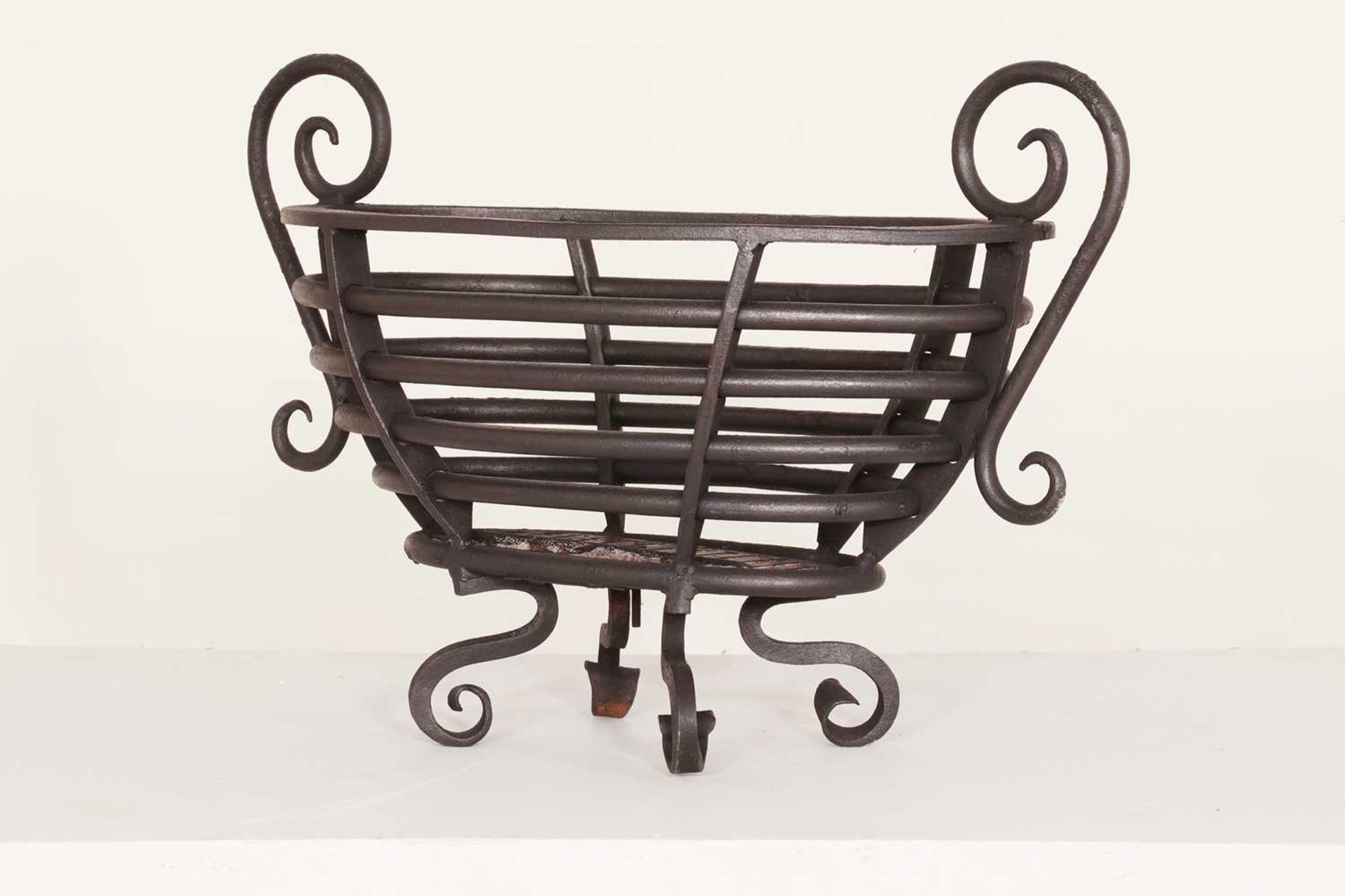 A Regency-style steel fire basket, - Image 4 of 4