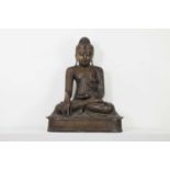 A bronze figure of Buddha,