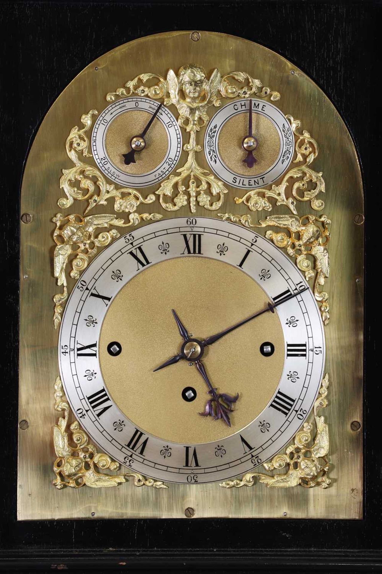 An ebonised musical bracket clock, - Bild 9 aus 30