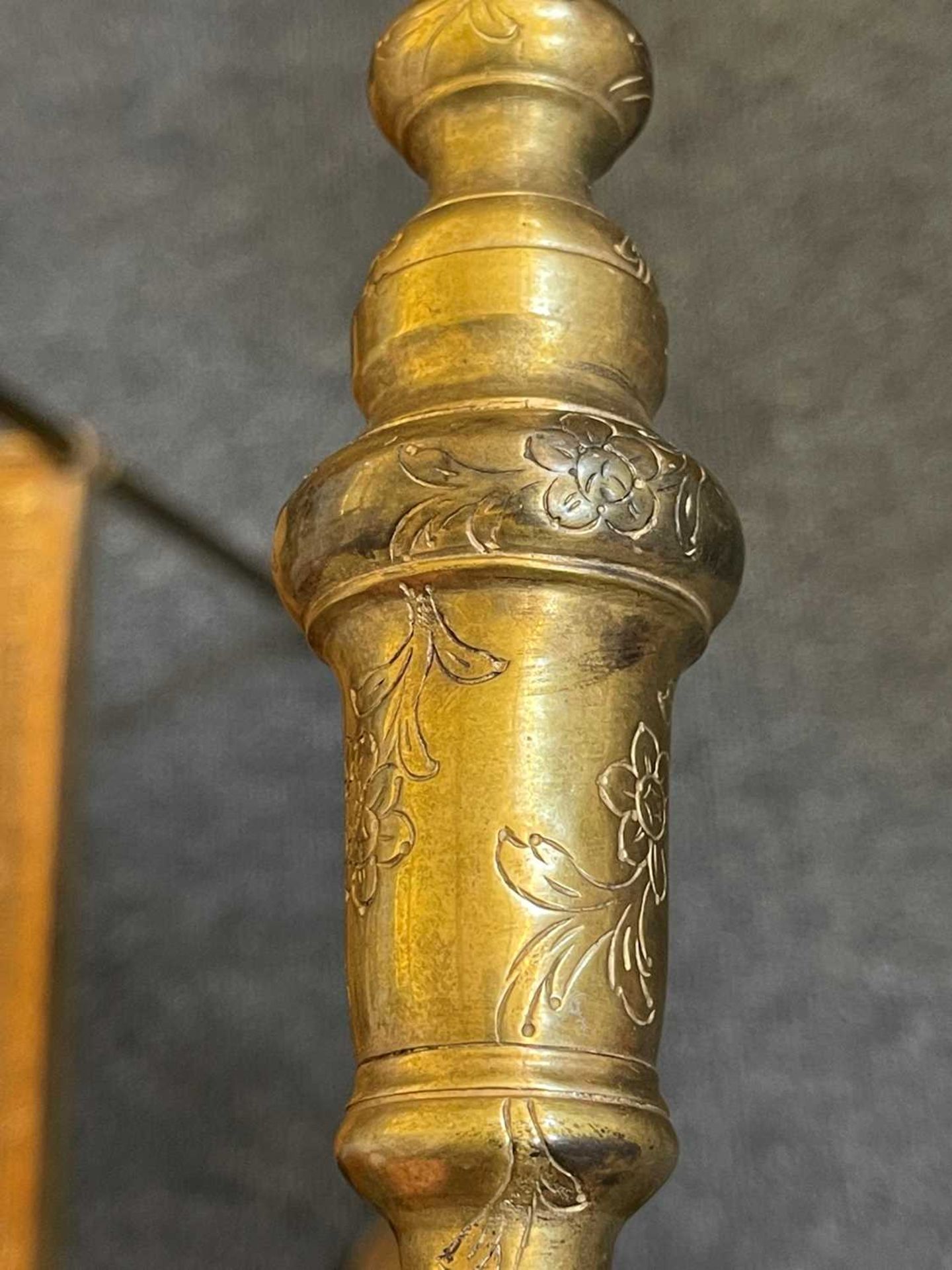 Two gilt-brass candlesticks, - Image 18 of 19