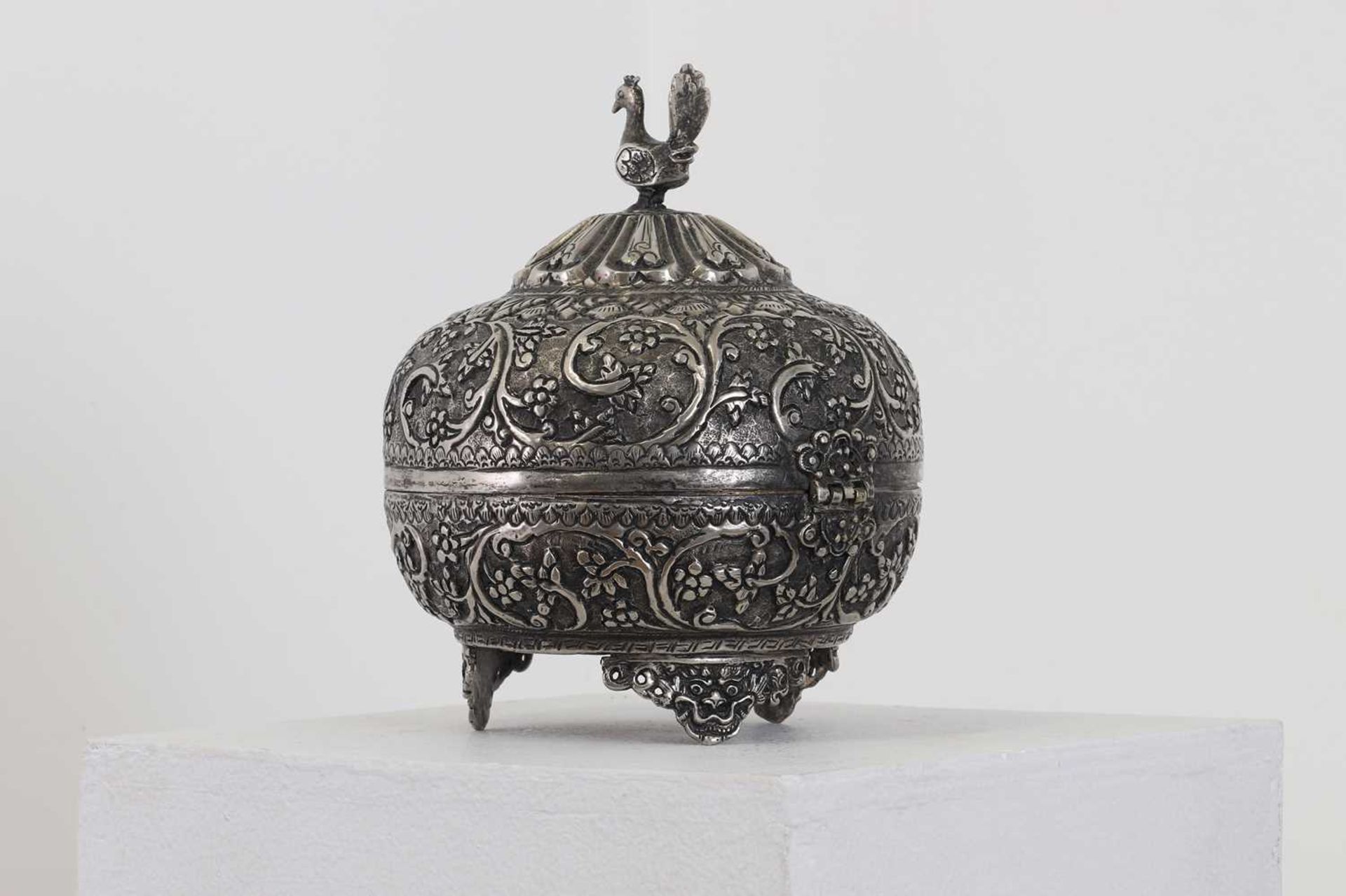 A silvered copper casket, - Image 2 of 6