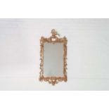 A giltwood pier mirror,