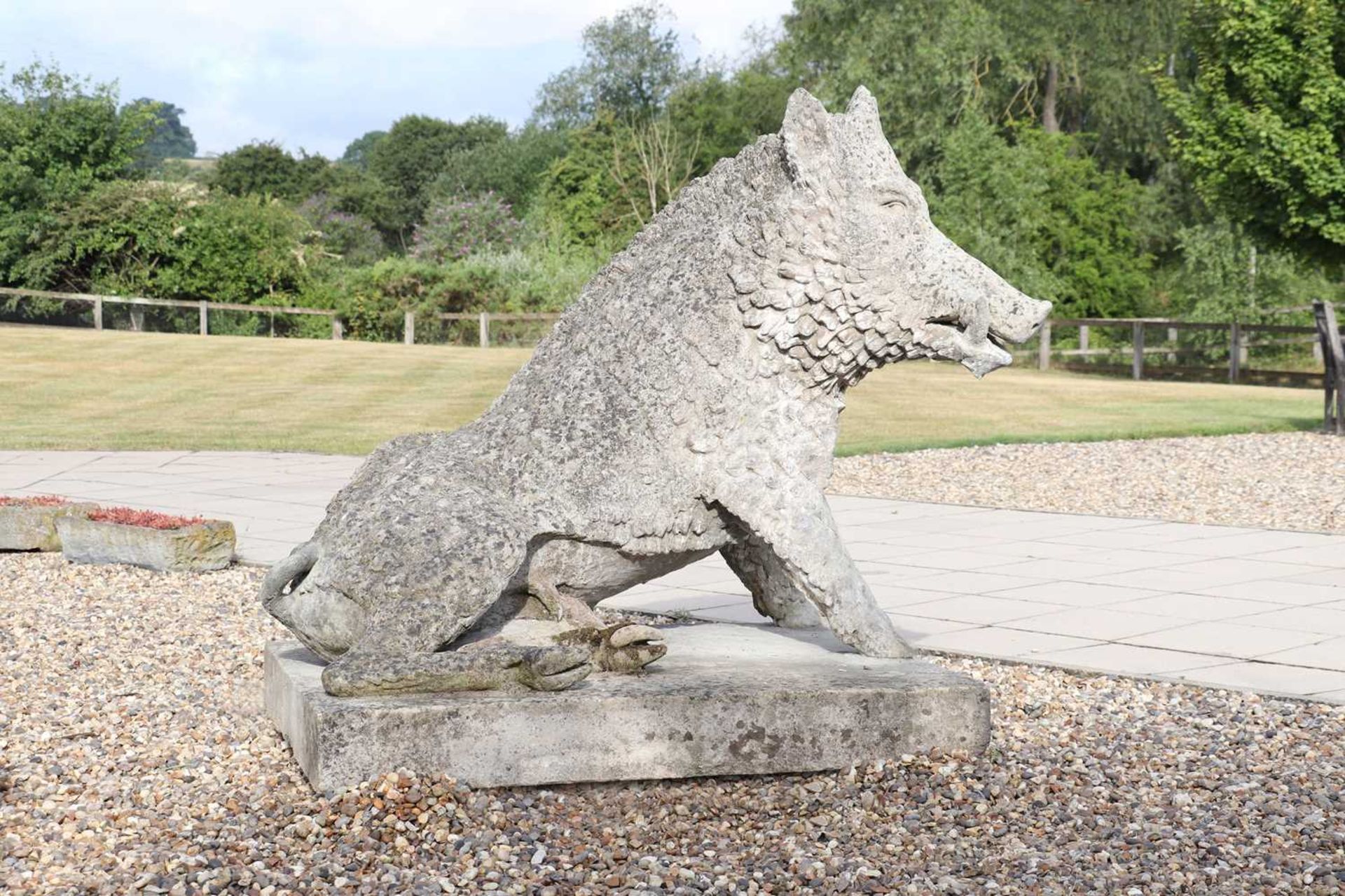 A Victorian composite stone model of the Uffizi Boar, called 'Il Porcellino', - Bild 6 aus 16