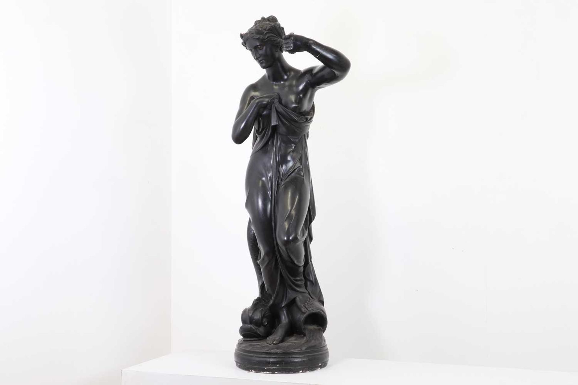 A Regency bronzed plaster figural lamp support by Humphrey Hopper, - Image 2 of 6