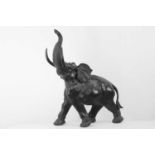 A bronze elephant figure,