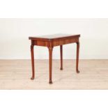 A George I padouk card table,