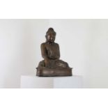 A bronze figure of Buddha,