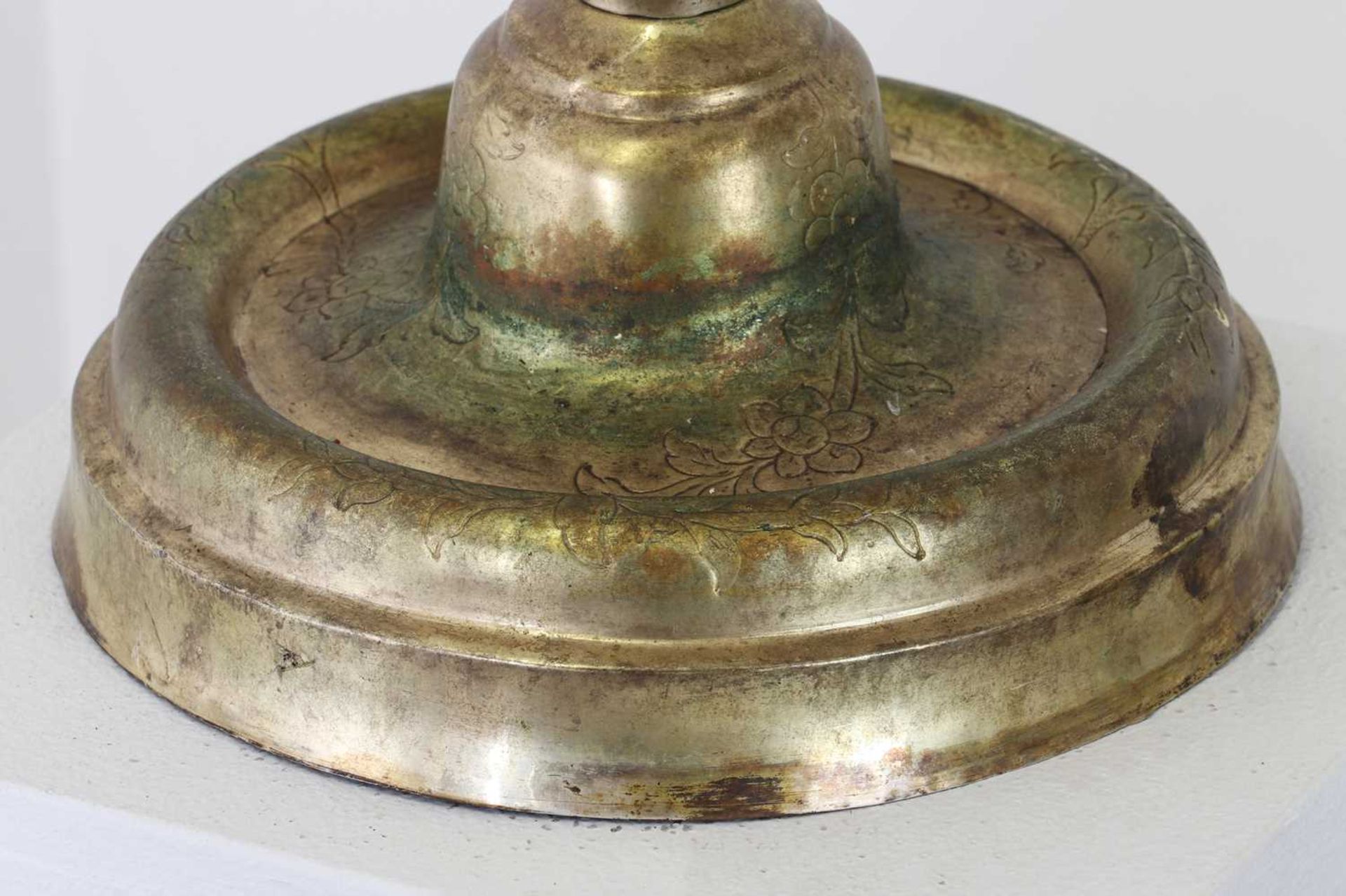 Two gilt-brass candlesticks, - Image 3 of 19