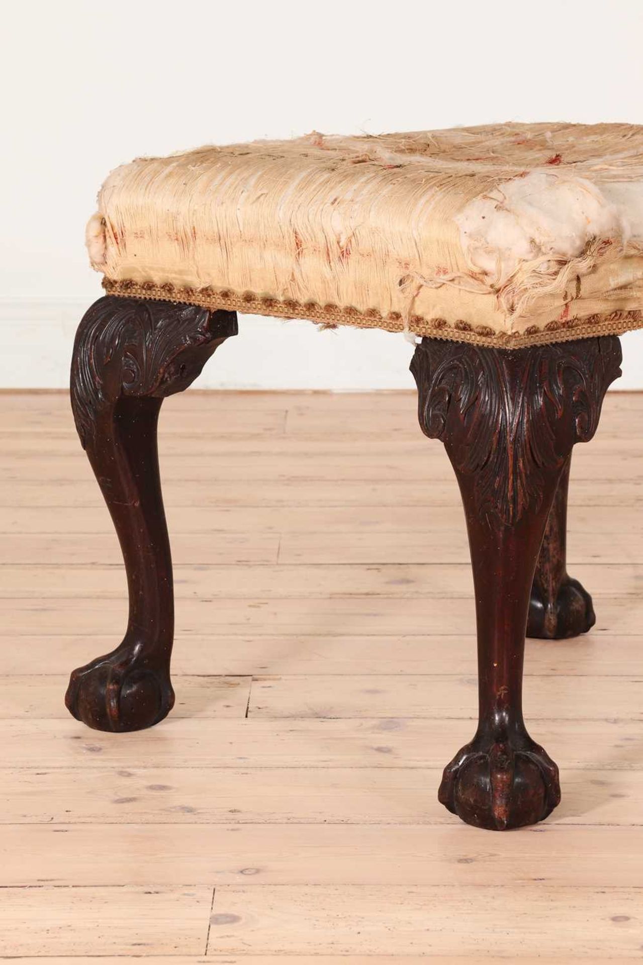 A George III-style mahogany footstool, - Image 4 of 6