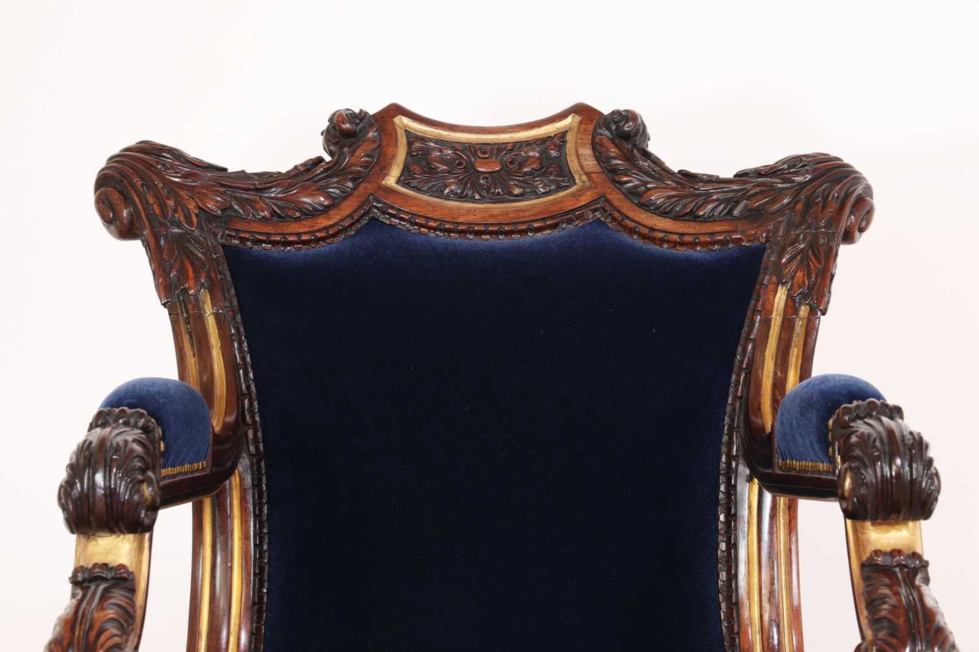 A Regency rosewood and parcel-gilt armchair, - Image 4 of 47