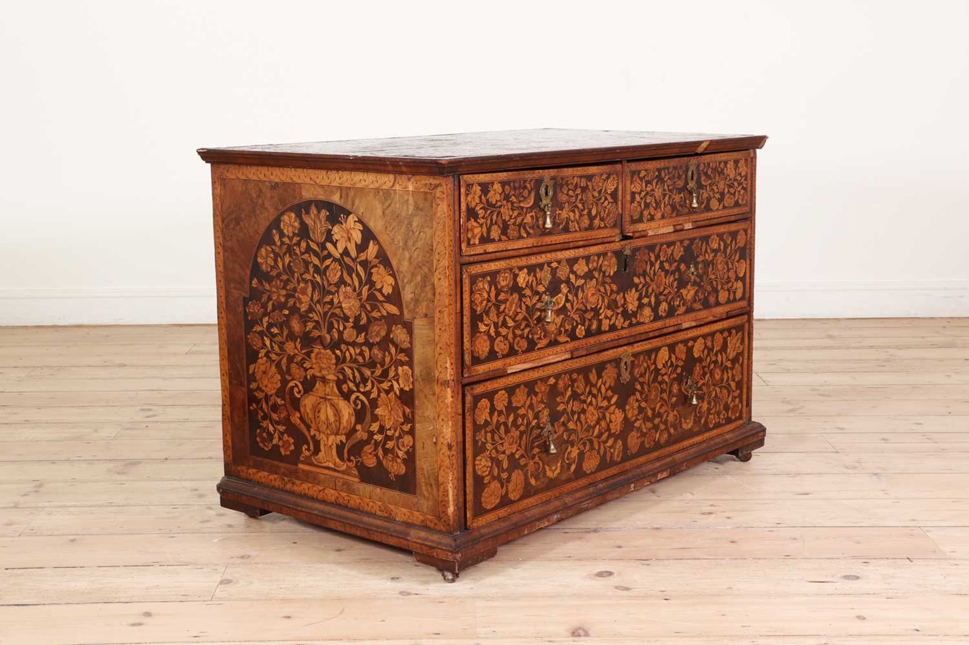 A William and Mary walnut and marquetry chest of drawers, - Image 2 of 74