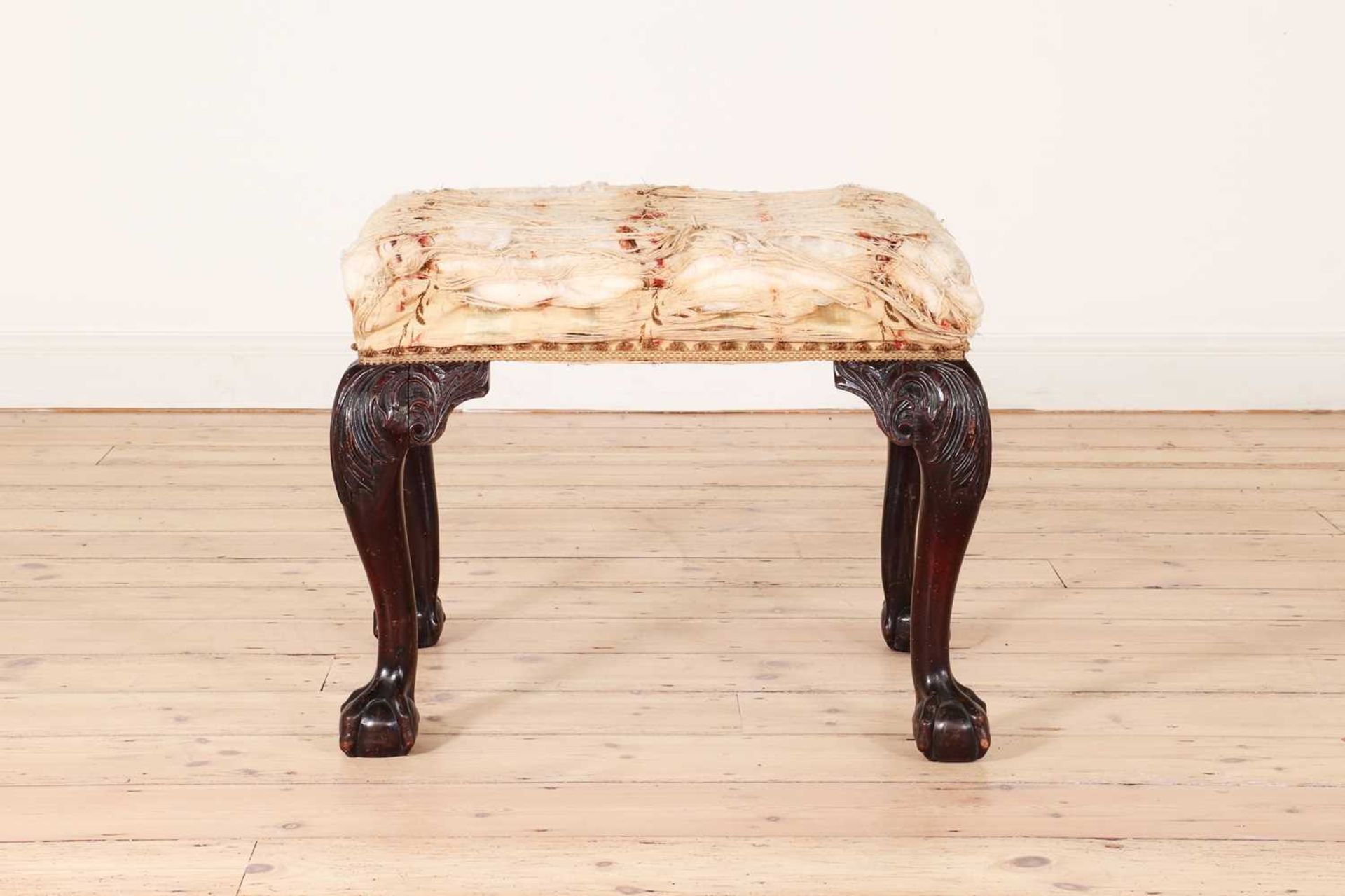 A George III-style mahogany footstool, - Image 3 of 6
