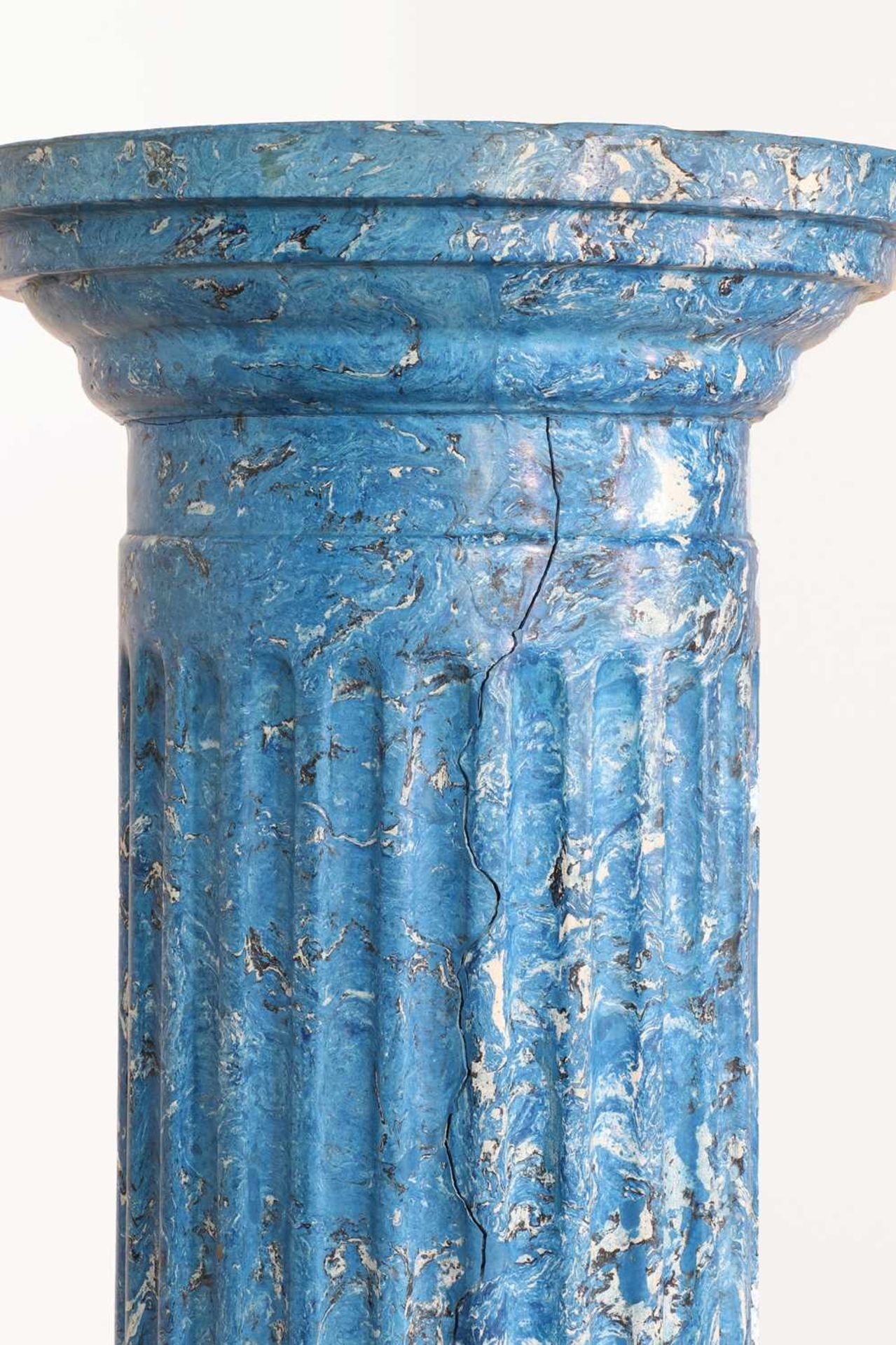 A pair of blue imitation marble columns, - Image 4 of 5