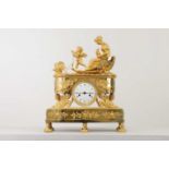 An Empire ormolu clock,