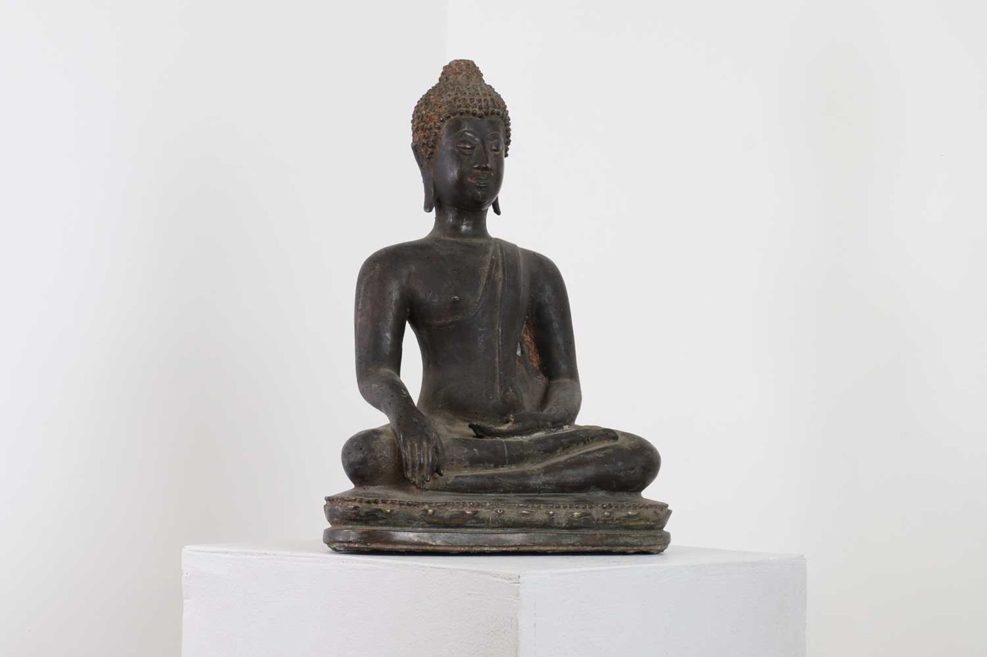 A bronze Sukhothai-style figure of Buddha Shakyamuni, - Image 3 of 18
