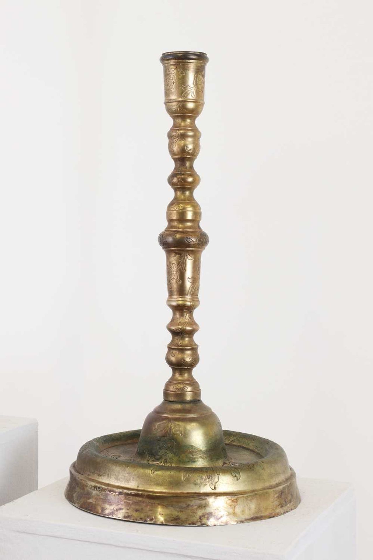 Two gilt-brass candlesticks, - Image 6 of 19