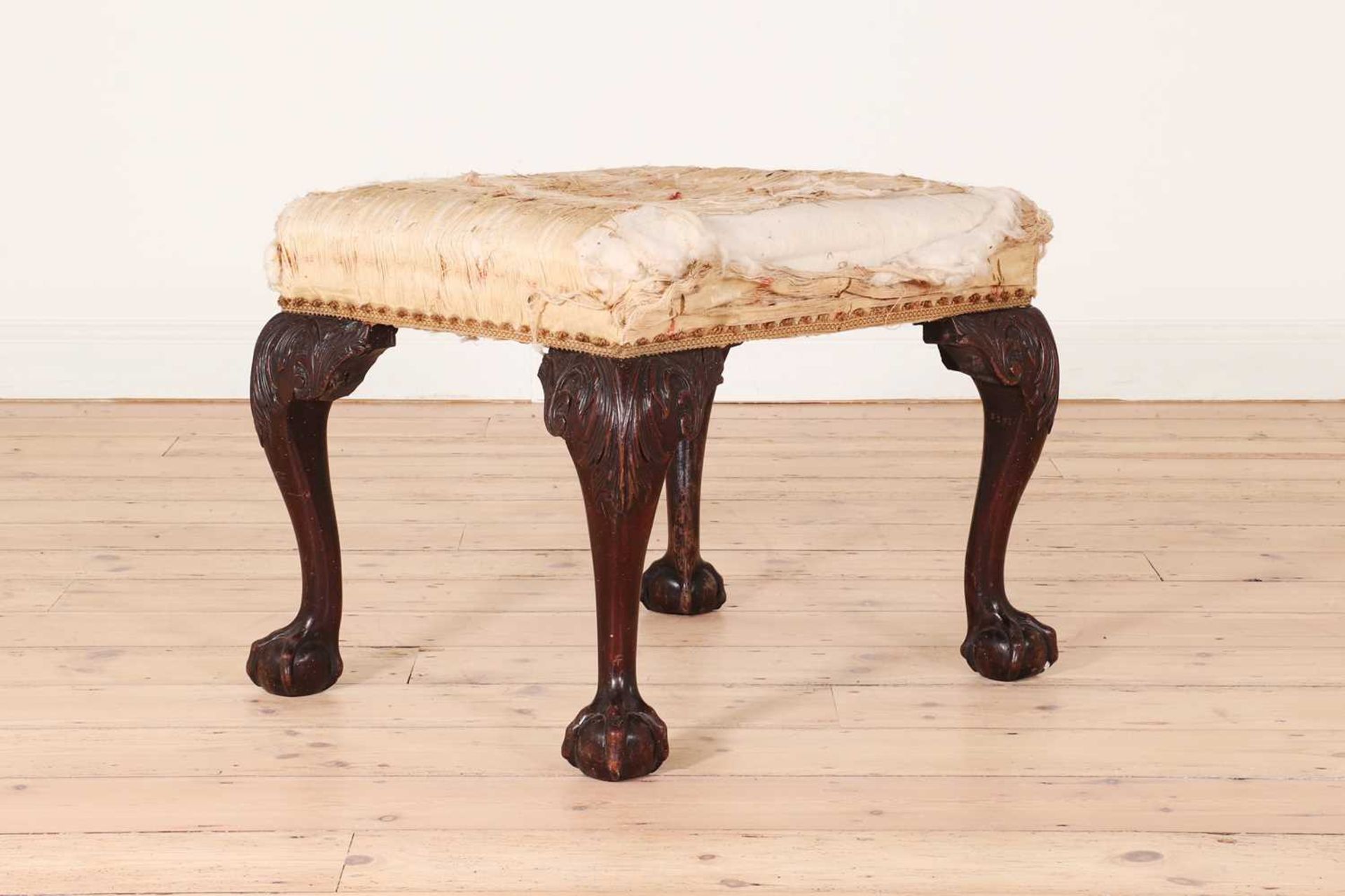 A George III-style mahogany footstool, - Image 2 of 6