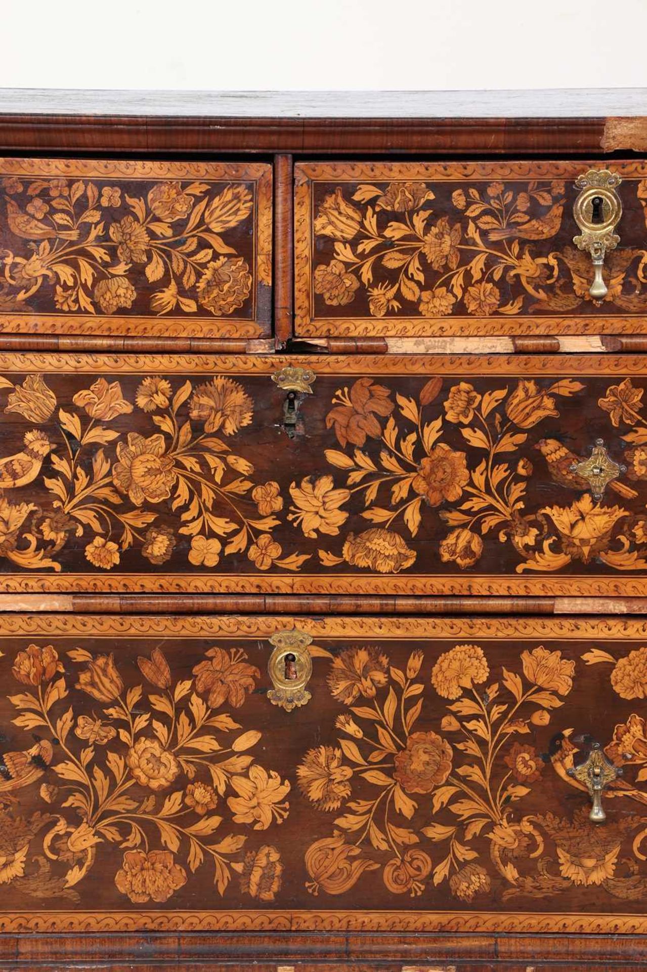 A William and Mary walnut and marquetry chest of drawers, - Image 8 of 74