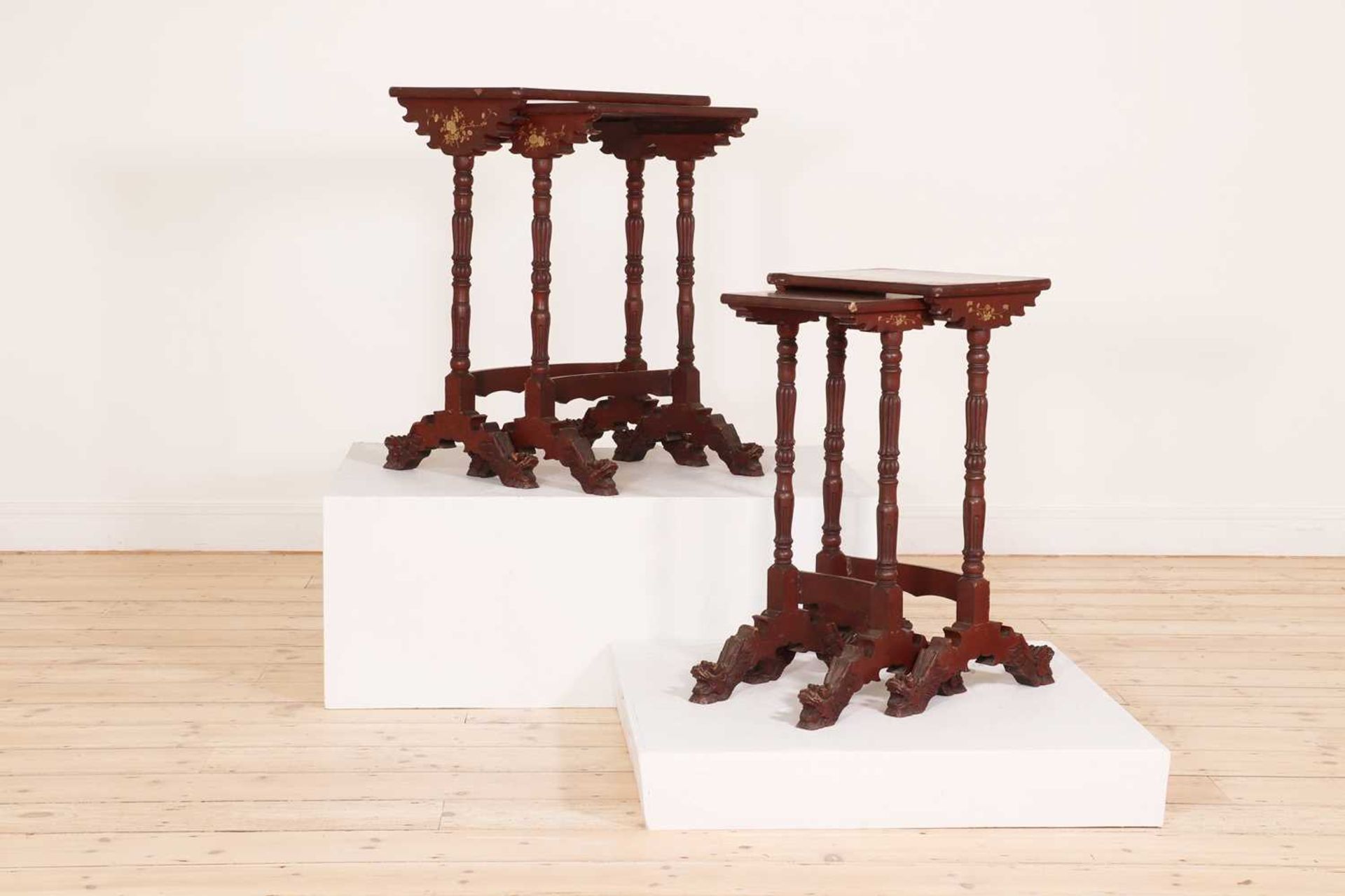 A quartetto nest of lacquered tables, - Image 2 of 11