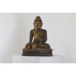 A gilt-bronze figure of Buddha,