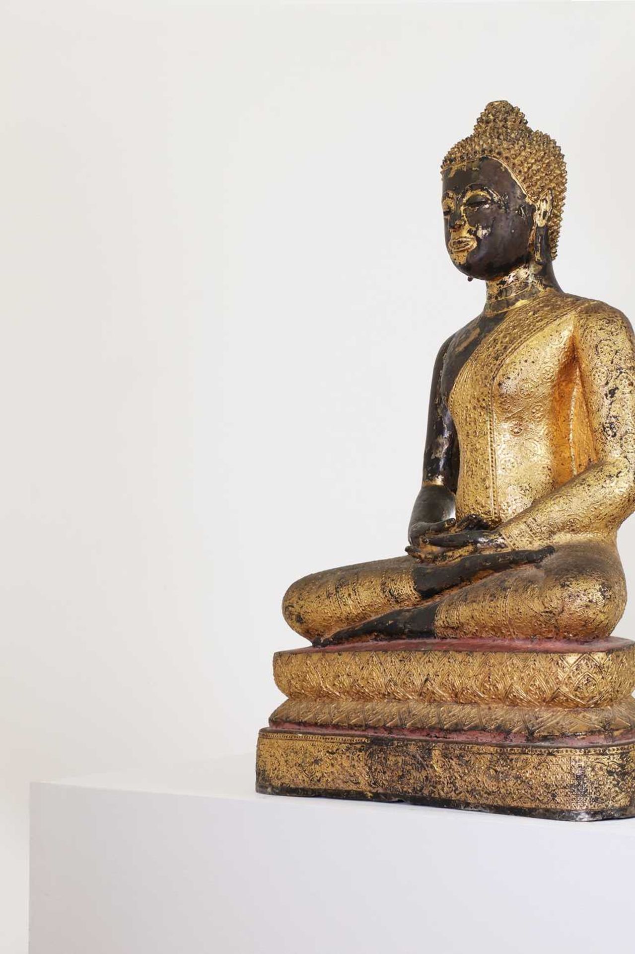 A gilt and lacquered bronze Rattanakosin Buddha, - Image 6 of 7