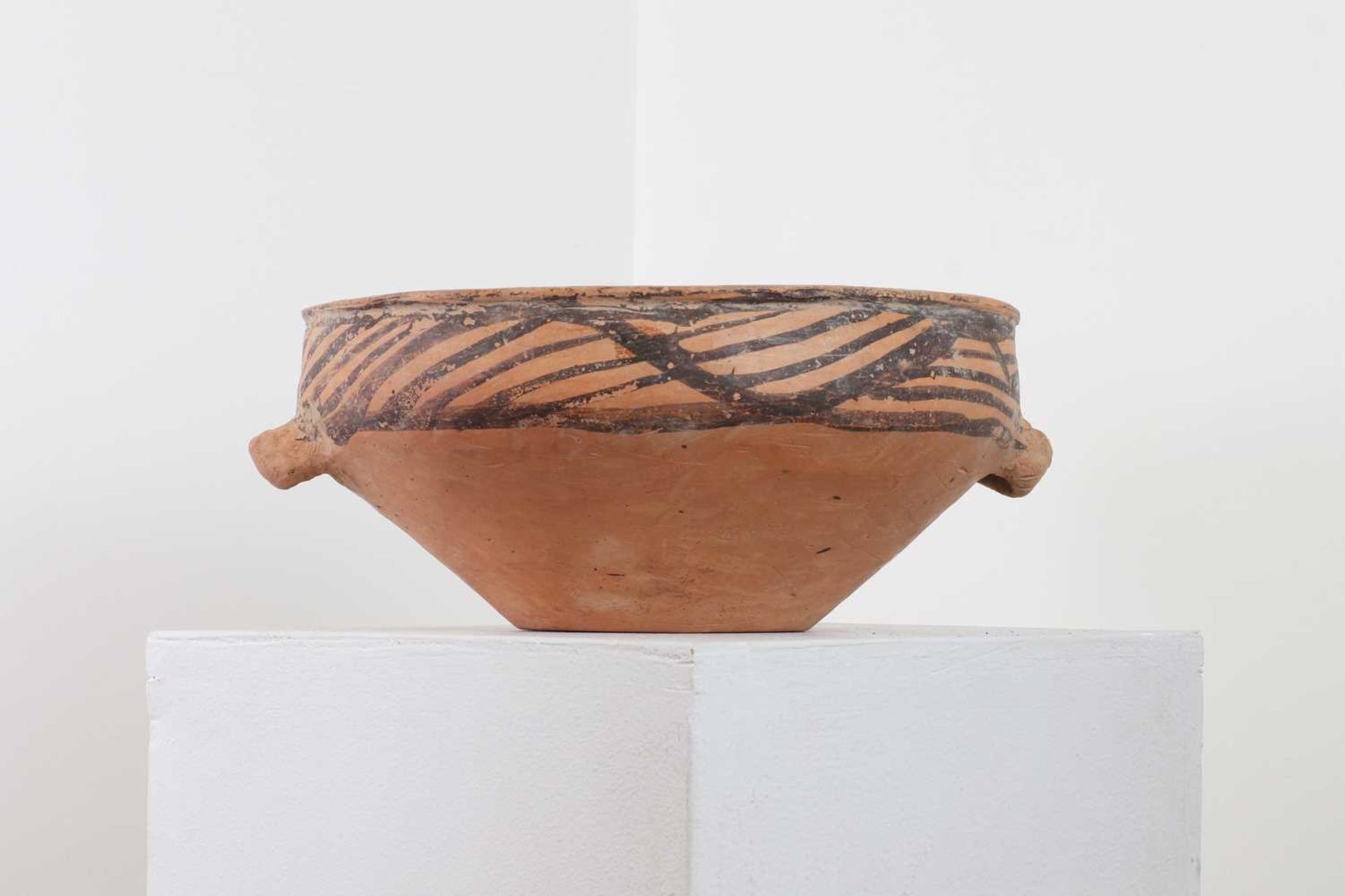 A pottery bowl,