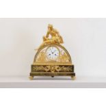 An Empire ormolu mantel clock,