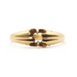 A gold vacant ring mount,