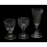 A group of drinking glasses,