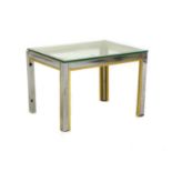 An Italian chrome side table,